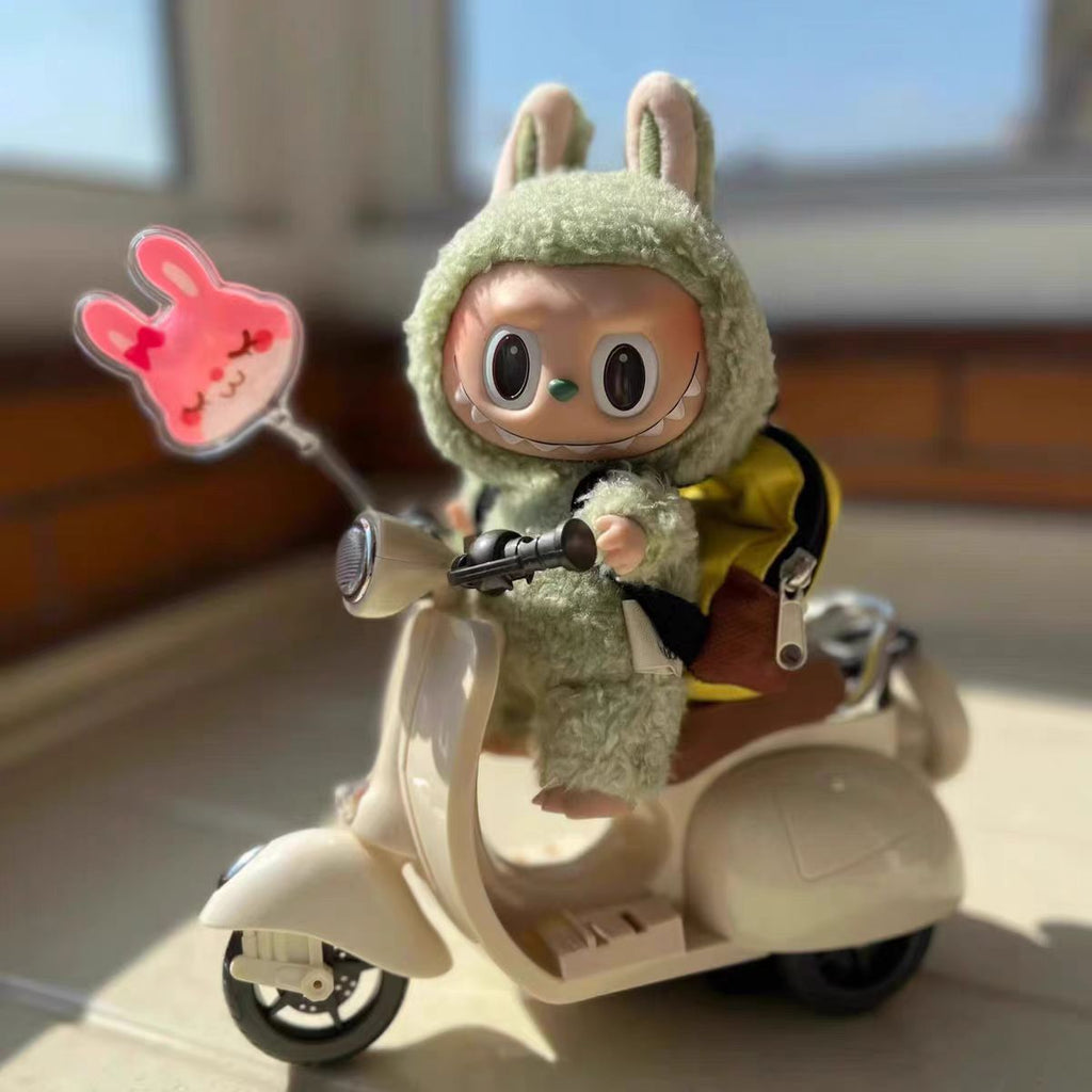 LABUBU motorcycle, toy motorcycle, movable