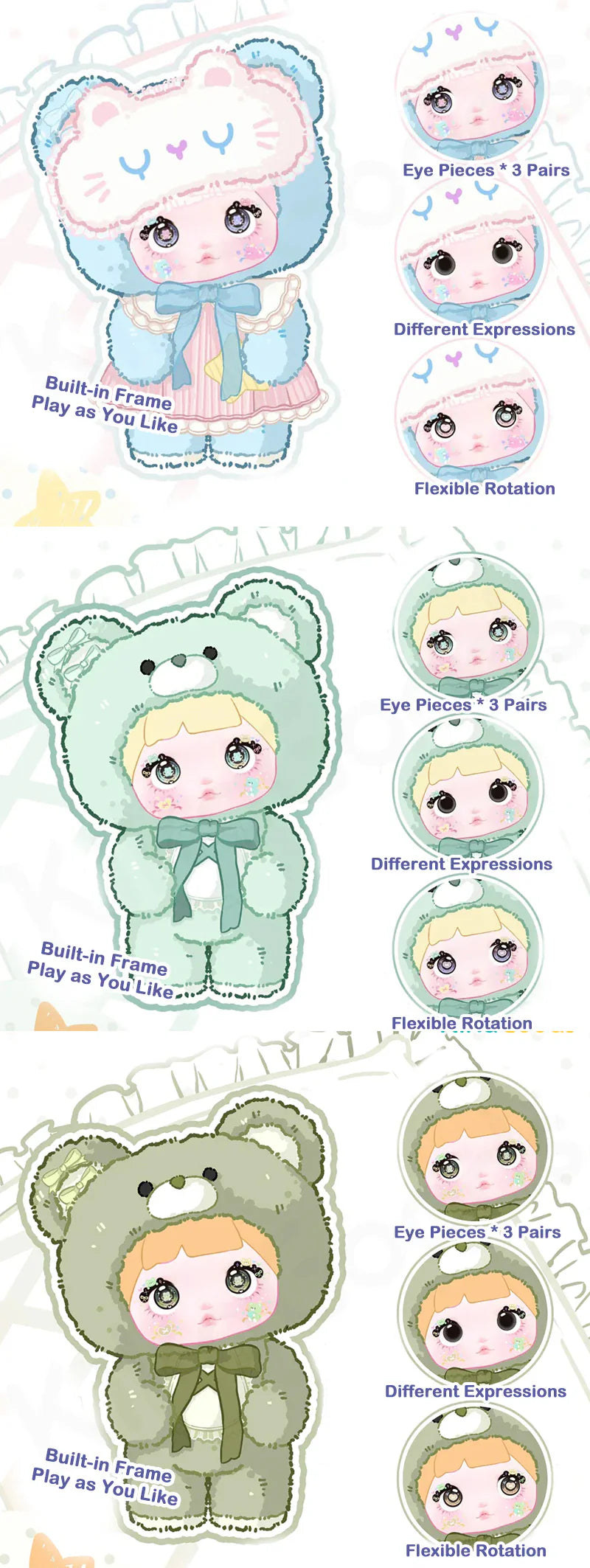 【Sale】NOMMI_400%_Good_Night_Bear_Plush_Series_Blind_Box【HiToys】_–_Bigtoys