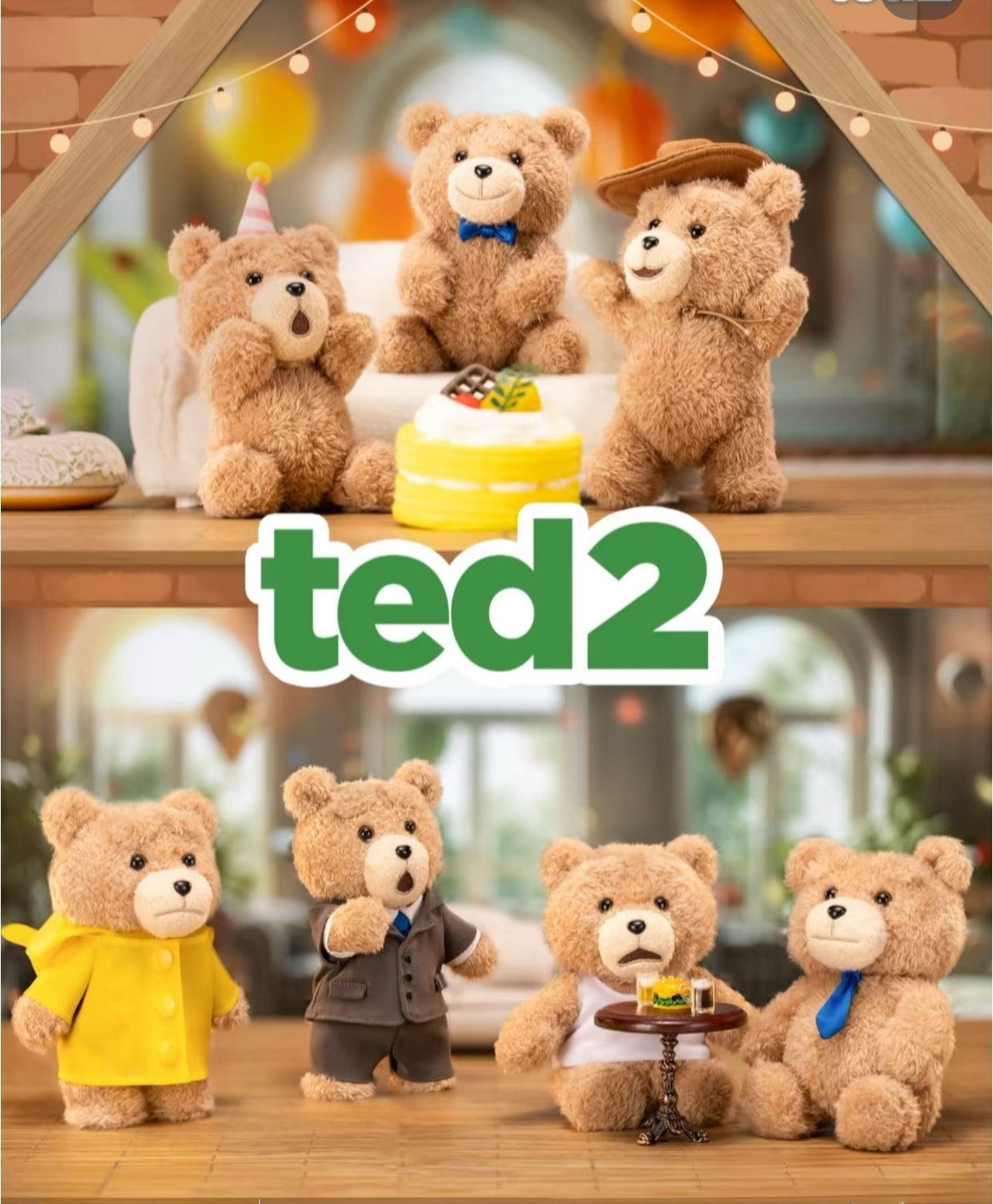 Ted2 Teddy Bear Action Plush Pendant